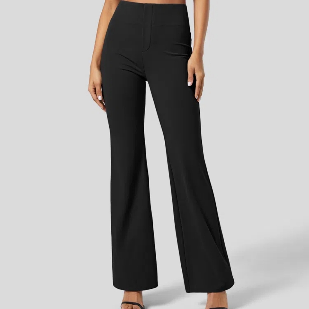 Halara Flex High Waisted Back Side Pocket Slight Flare Work Pants 2 pair
